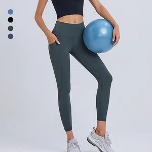 High Waist Women Fitness Yoga Sports Leggings High-Waist Tummy Control Quick Dry Features Custom Workout Yoga Pants With Pockets