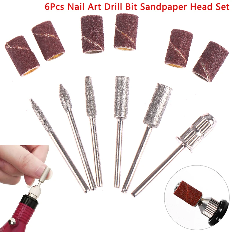 NAD001 Nail Art Drill Bits Replace Sandpaper Band Set