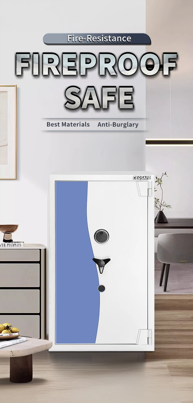 CEQSAFE Foshan New Designed 2 Hours Fireproof Large Heavy Fire Resistant Fingerprint Home Bank Office Deposit Safe Box supplier