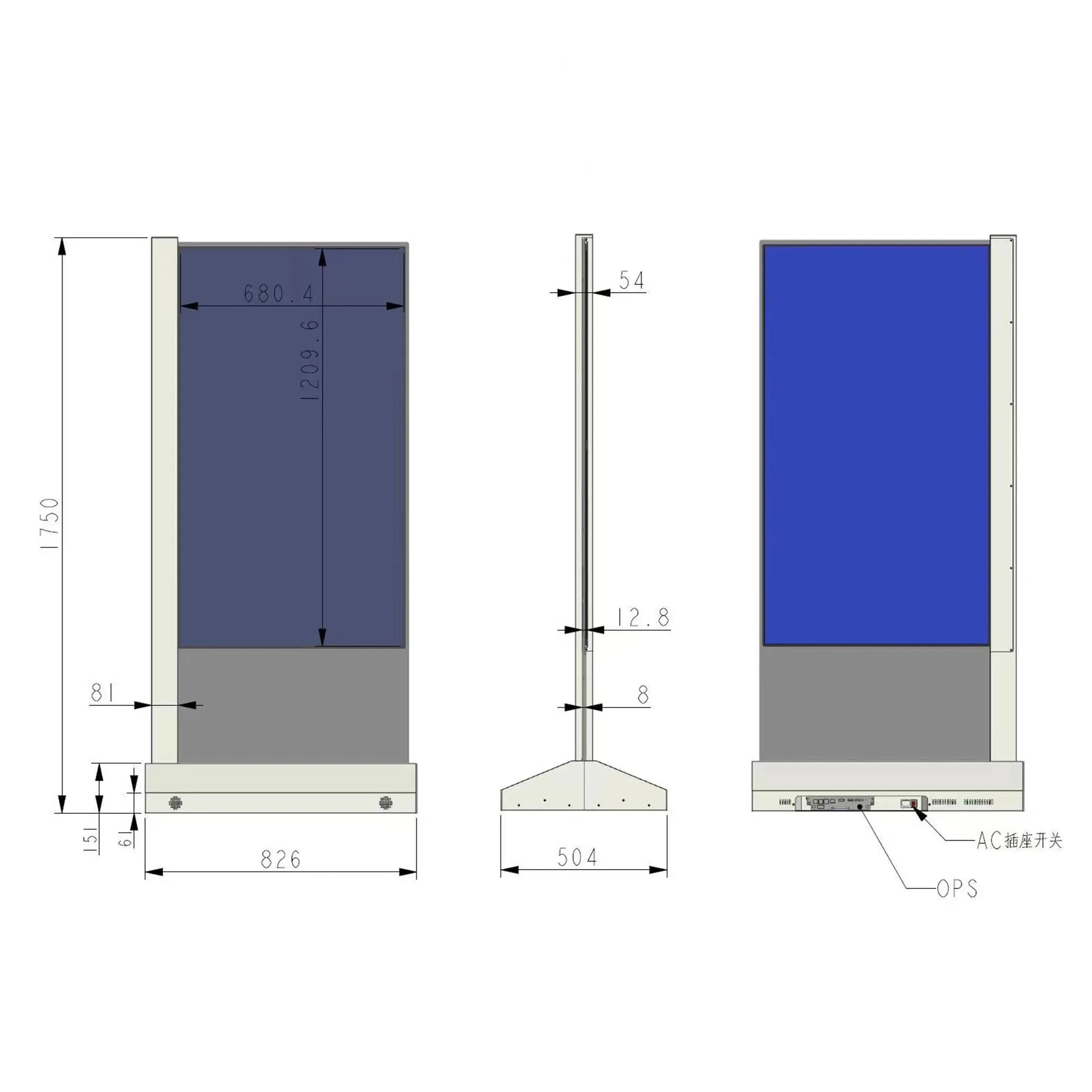 55 Inch Transparent OLED Screen Display ,  transparent display Ultra Thin for Advertising Displays,transparent oled screen supplier