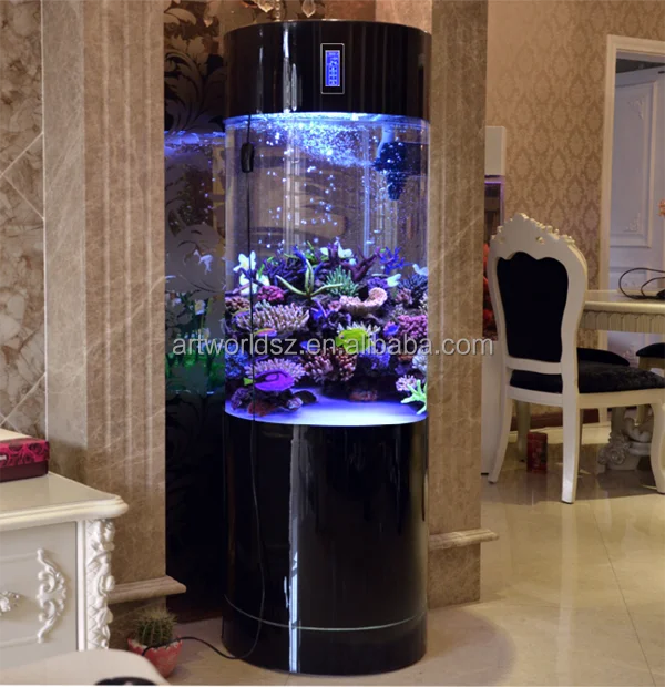 High Quality Floor Stand Acrylic Aquariums Saline Water Fish Tank