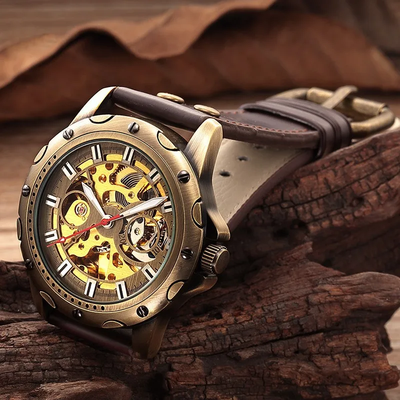 Shenhua Antique Copper Mechanical Men's Watch