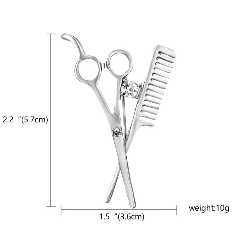 Wholesale Crystal Diamond Hairdresser Brooch Pin Set For Men Includes Badge,  Scissors In Urdu, Comb, And Small Suit Collar From Topladyshop, $0.36