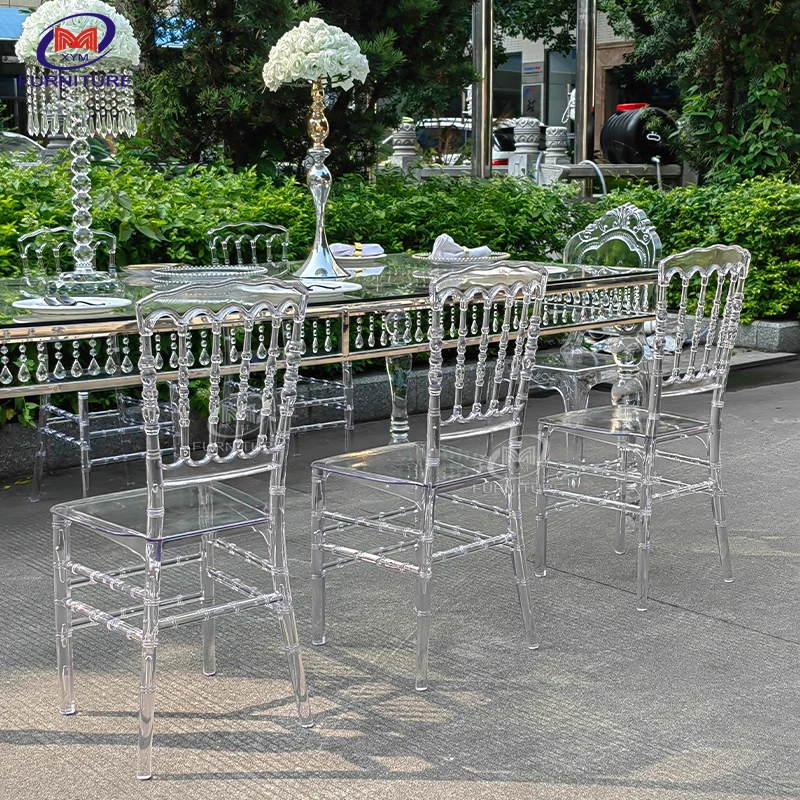 Transparency Rectangular Stainless Steel Frame Wedding Acrylic Banquet clear Dining Table with Leg for Wedding