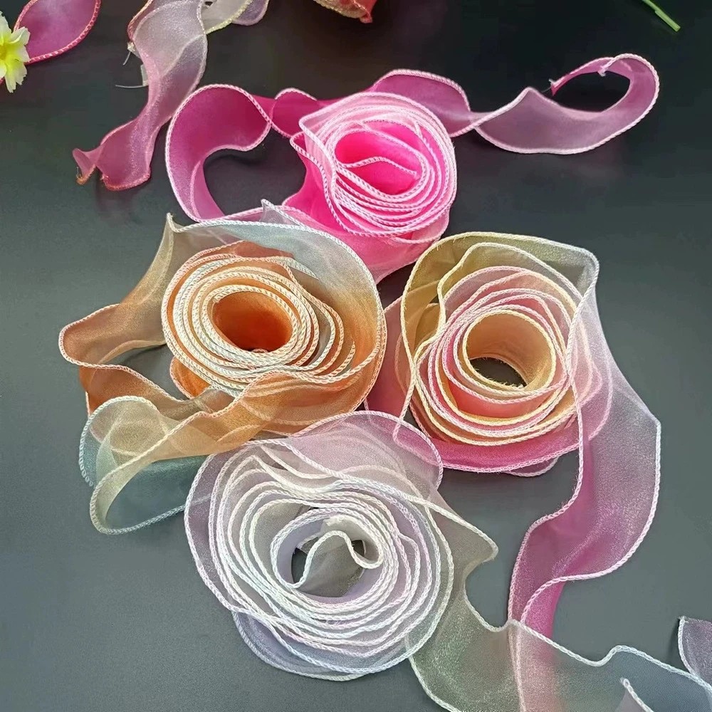 Silk Ribbon Bracelet Satin Used for Florists Fresh Flower Packaging Material Floral Wave Gifts