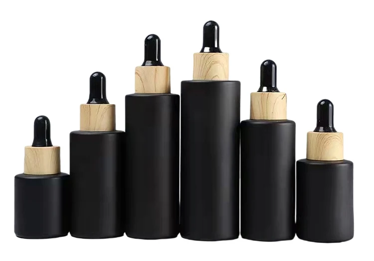 Flat Shoulder Frosted Glass Dropper Bottles 1oz 2oz Tincture Bottles