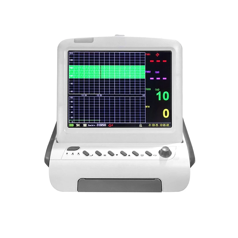 2024 Hot Selling 12.1'' CTG Portable Fetal Monitor Machine Electric Powered for Single Twin Pregnancies CE Certified Plastic