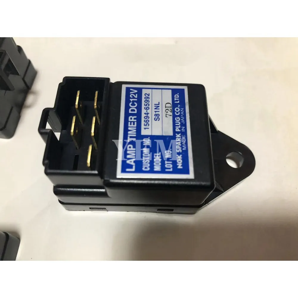 12V Glow Plug Lamp Timer 15694-65992 15694-65990 S81NL SN1NL for Kubota Engine V2203 Z402 Z482 D722 D1703 Excavator KH-101 KX151