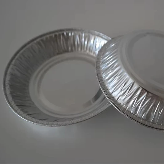 TIA YB02 Bakery Pastry Ruffled Edge Egg Tart Foil Cup Textured Circular Tart Mold Oven Safe Foil Tart Liner