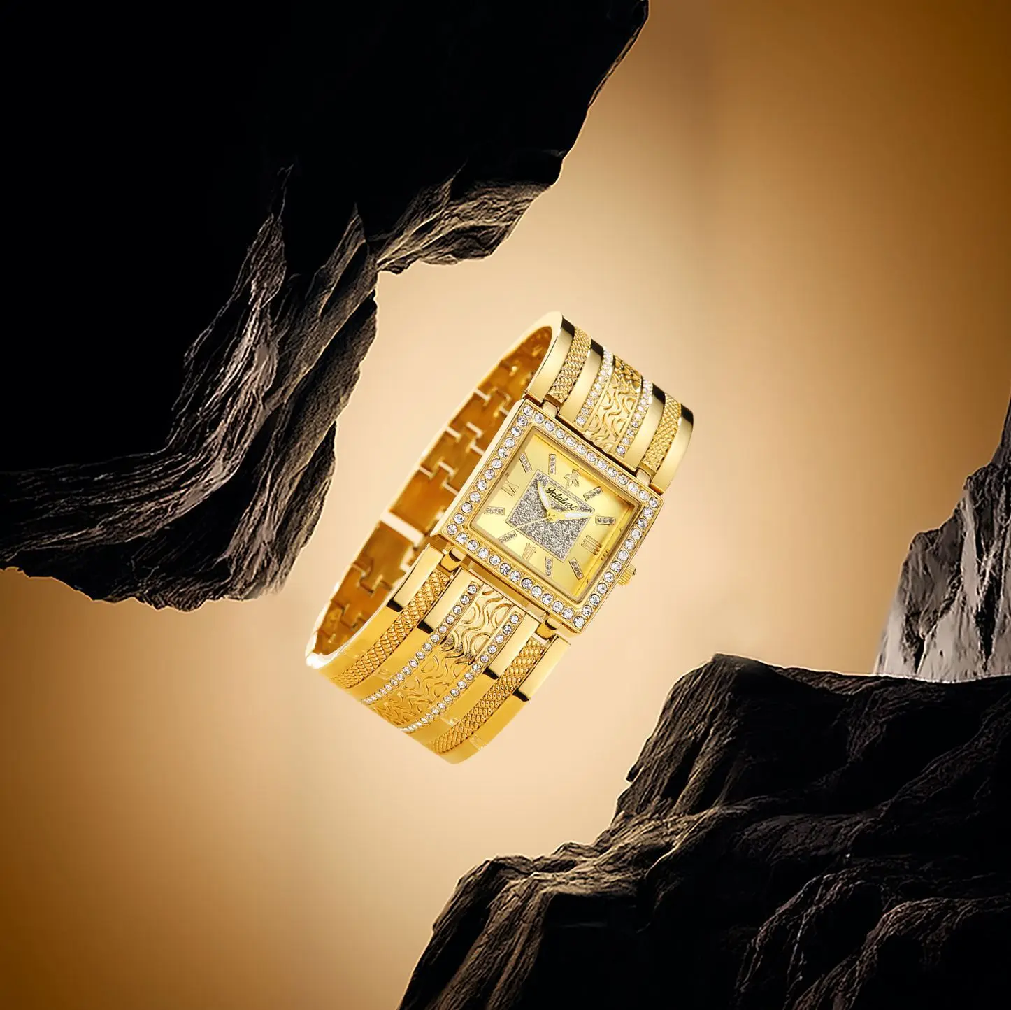Square Diamond Quartz Women's Watch OM-406331