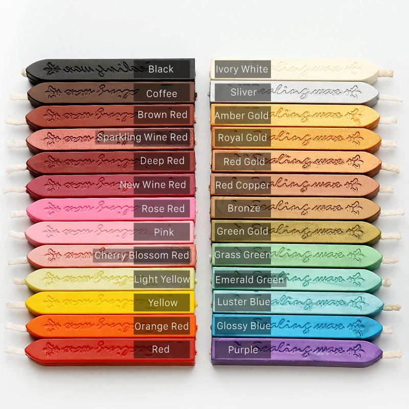 26 цветов «сделай сам» уплотнительные полоски палочка из пчелиного воска маркировка рисунка печать восковой конверт фитиль для ручной работы