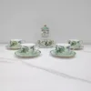 Flower tea pot 4 cups 4 plates