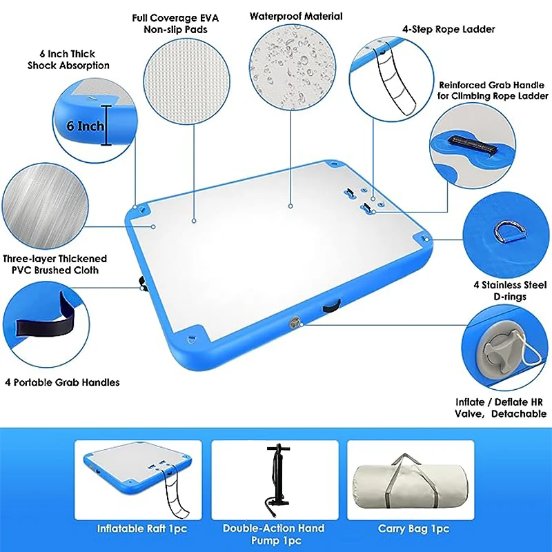 Factory Drop Stitch Dock Inflatable Dock Platform Water Floating Mat for Sea