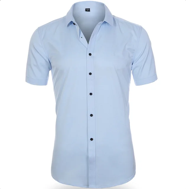 2024 OEM ODM Custom Summer Men breathable casual short sleeve shirt cool Cuba collar dress tuxedo summer shirt
