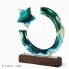 Estilo B - Base de nogal - Trofeo para empleados