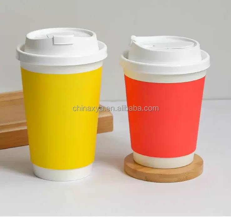 colored Hot paper cup sleeve custom paper coffee cup sleeve with logo cute coffee paper cups factory