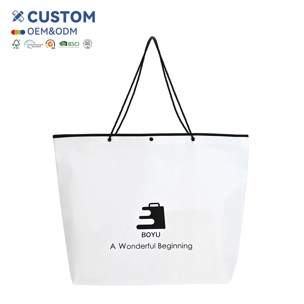 Customizable Eco-Friendly Reusable Non-Woven Shopping Bag Waterproof Organic Plain Design Crafts Candles for Daily Use