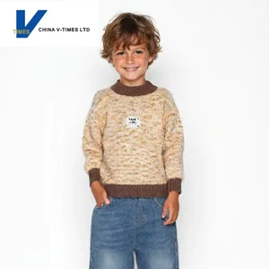 China V-Times  Children's Boys' & Girls' O-neck Pullover Sweater Korean Style Autumn Winter Breathable Polyester/Cotton Clothing