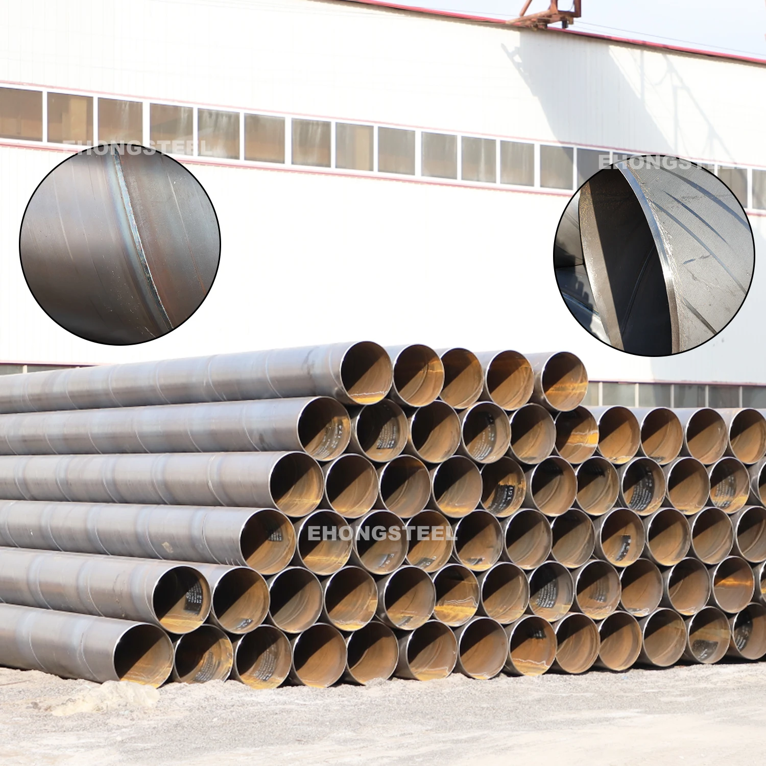 API 5L SSAW  Large Diameter Spiral Welded Steel Pipe 3LPE Epoxy Coated SSAW Welded Spiral Steel Penstock Pipe supplier