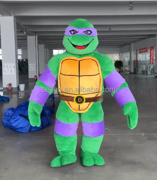 Saygo 2m 2.6m Custom Plush Furry Inflatable Ninja Turtle Mascot Costume Walking Effect Cartoon Animation Style Costume for Sale