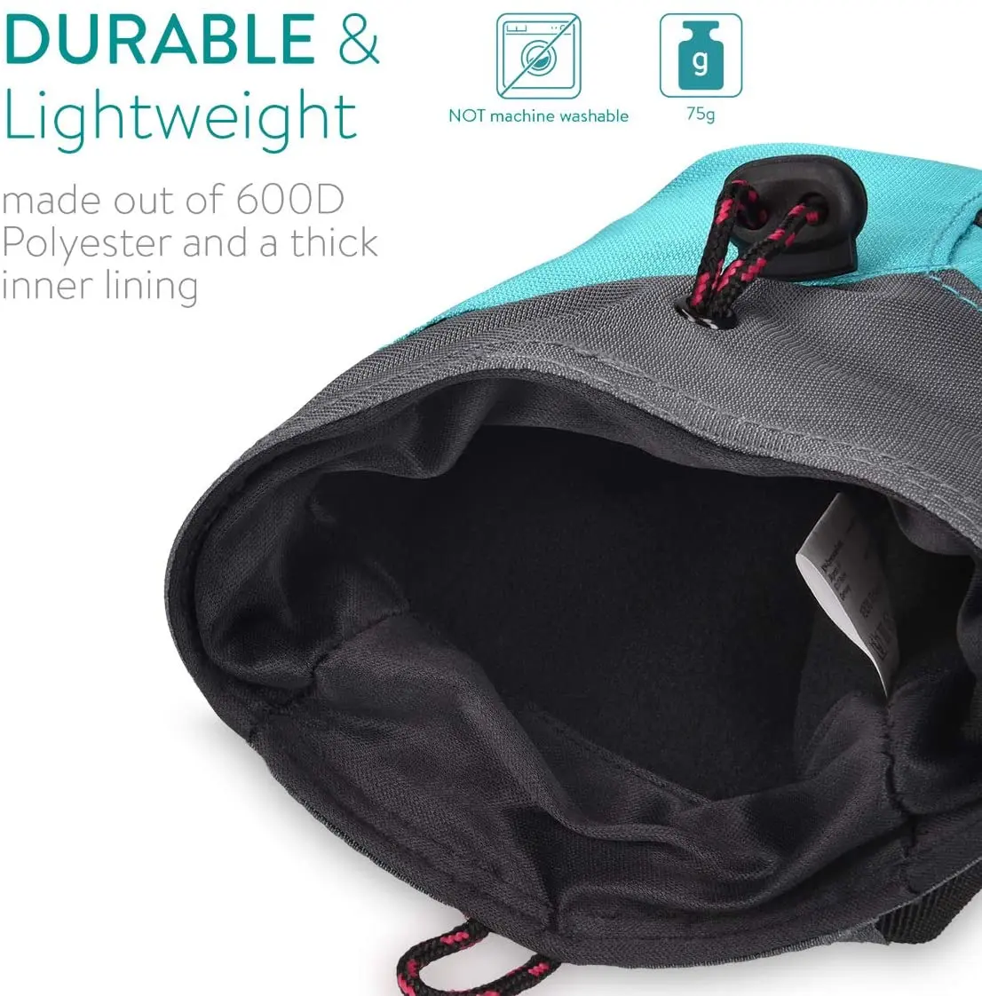 Меловая сумка для скалолазания, мешок для мела и карбоната магния со шнурком и карманом для боулдеринга и гимнастики