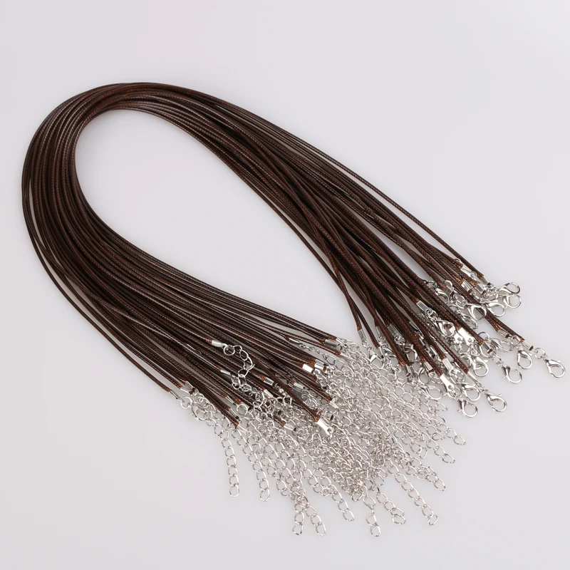 100 Black Cord Necklaces 17-19 inch 2mm