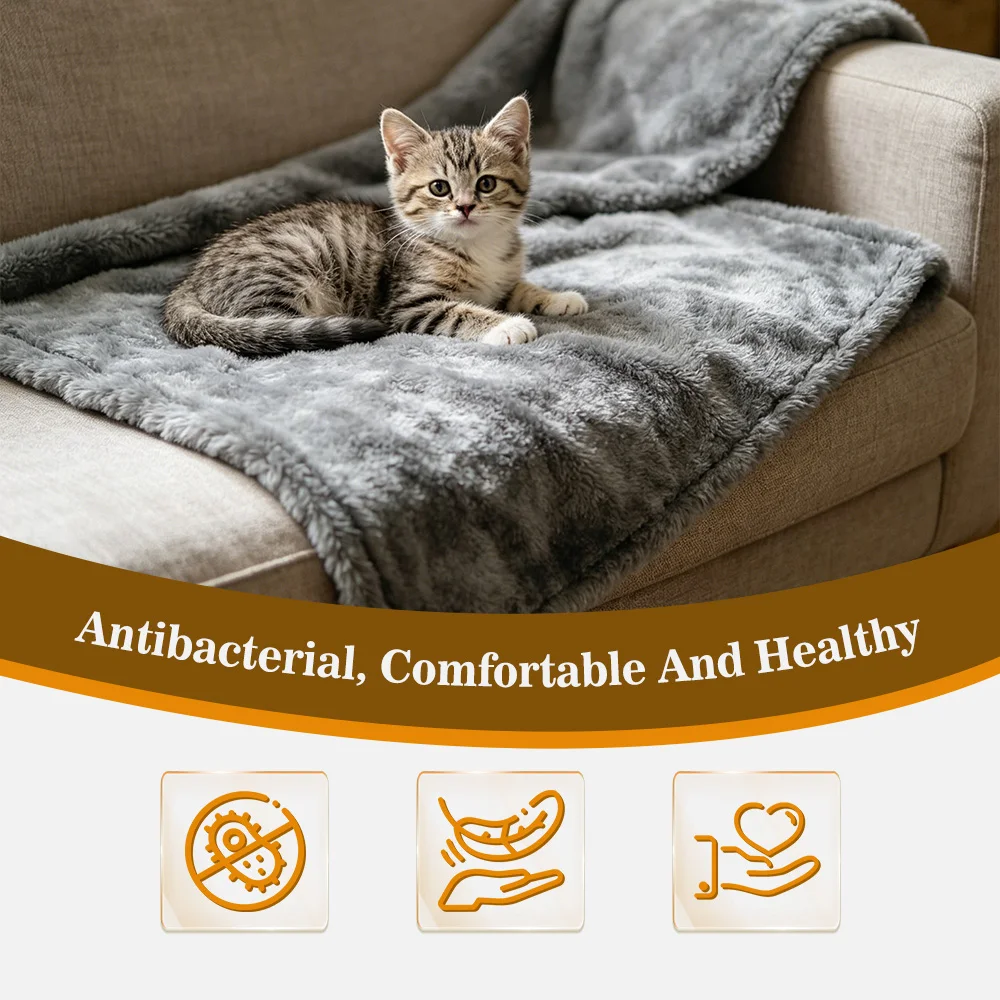Solid Winter Washable Long Plush 80X55cm Warm Small Animal Sleeping Pe - product detail 2
