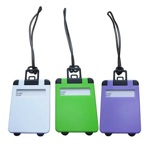 Travel Accessories Suitcase Shaped Plastic Luggage Connector Name Tags