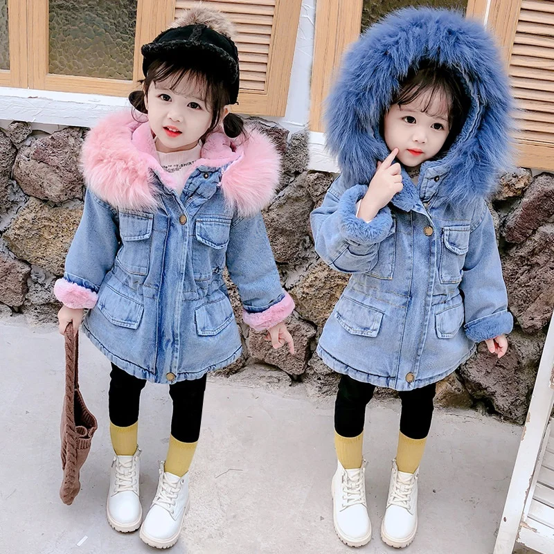 Baby Girls Winter Jackets Plus Velvet