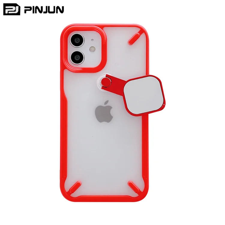 Capa Transparente Para Celular Com Suporte De Apoio,Capa À Prova De Choque  Para Iphone 12 - Buy Para O Iphone Caso À Prova De Choque Transparente  12,Tampa Da Caixa De Telefone Para