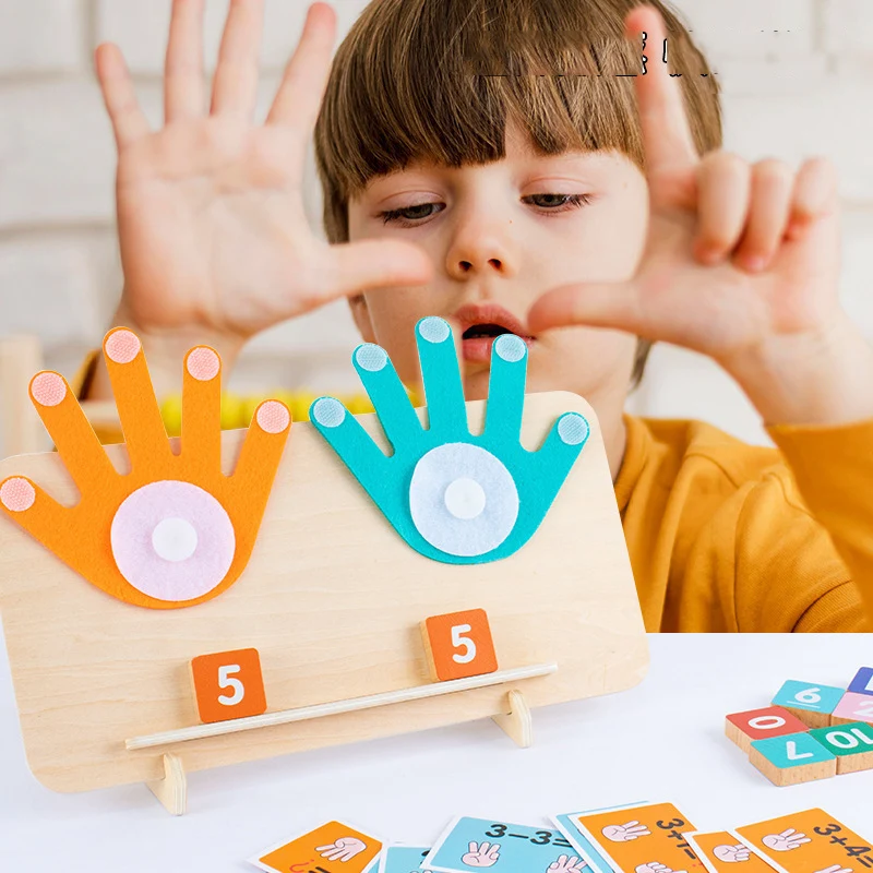Montessori Preschool Learning Toys Educational Math Manipulatives Number Counting Blocks for Toddlers 2-4 Years CEC Approved