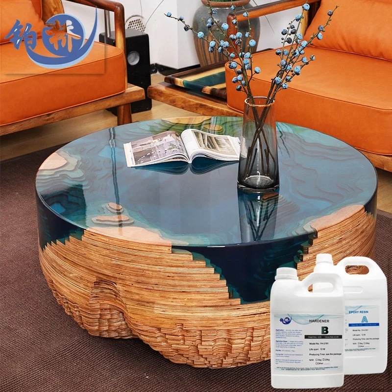 High Quality clear Crystal Two Component Liquid Epoxy Resin Kit for Counter Counter Tops and Floors