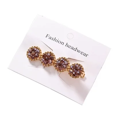 Заколка-пряжка со стразами, зажим для BB, Корейская заколка для волос с кристаллами и уткой, аксессуары для волос