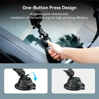 For SMALLRIG SC-1K 4193 Double-Layer Suction Cup Mount for GoPro Hero 11/10/9 for DJI Osmo Action/Procket Insta360 X3 360° detail image