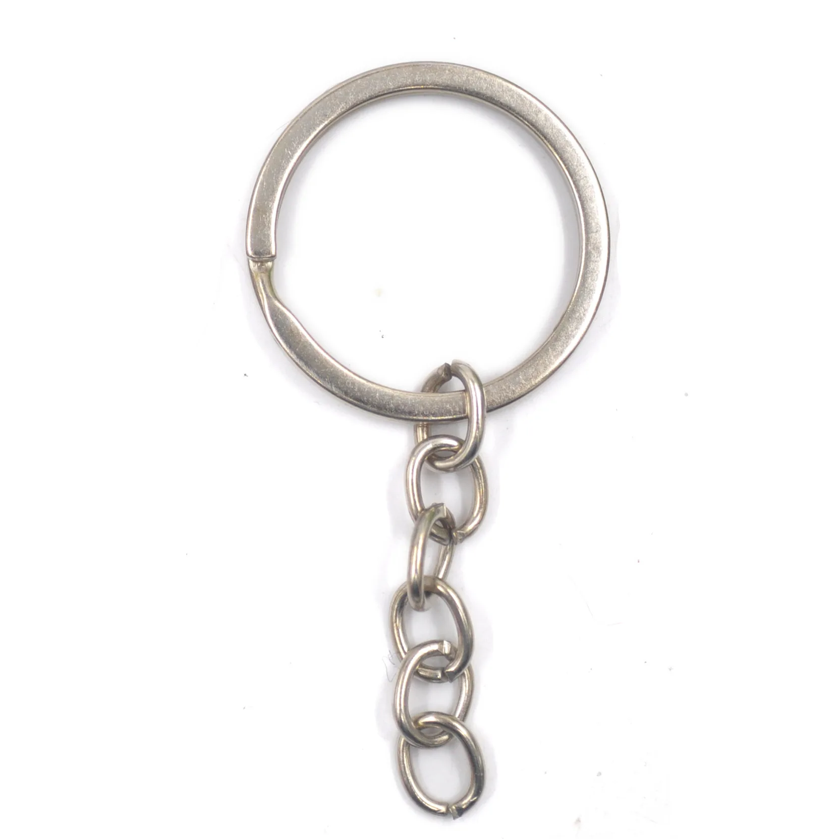 Key Ring Key Chain 3 Colors Plated 50mm Long Round Split