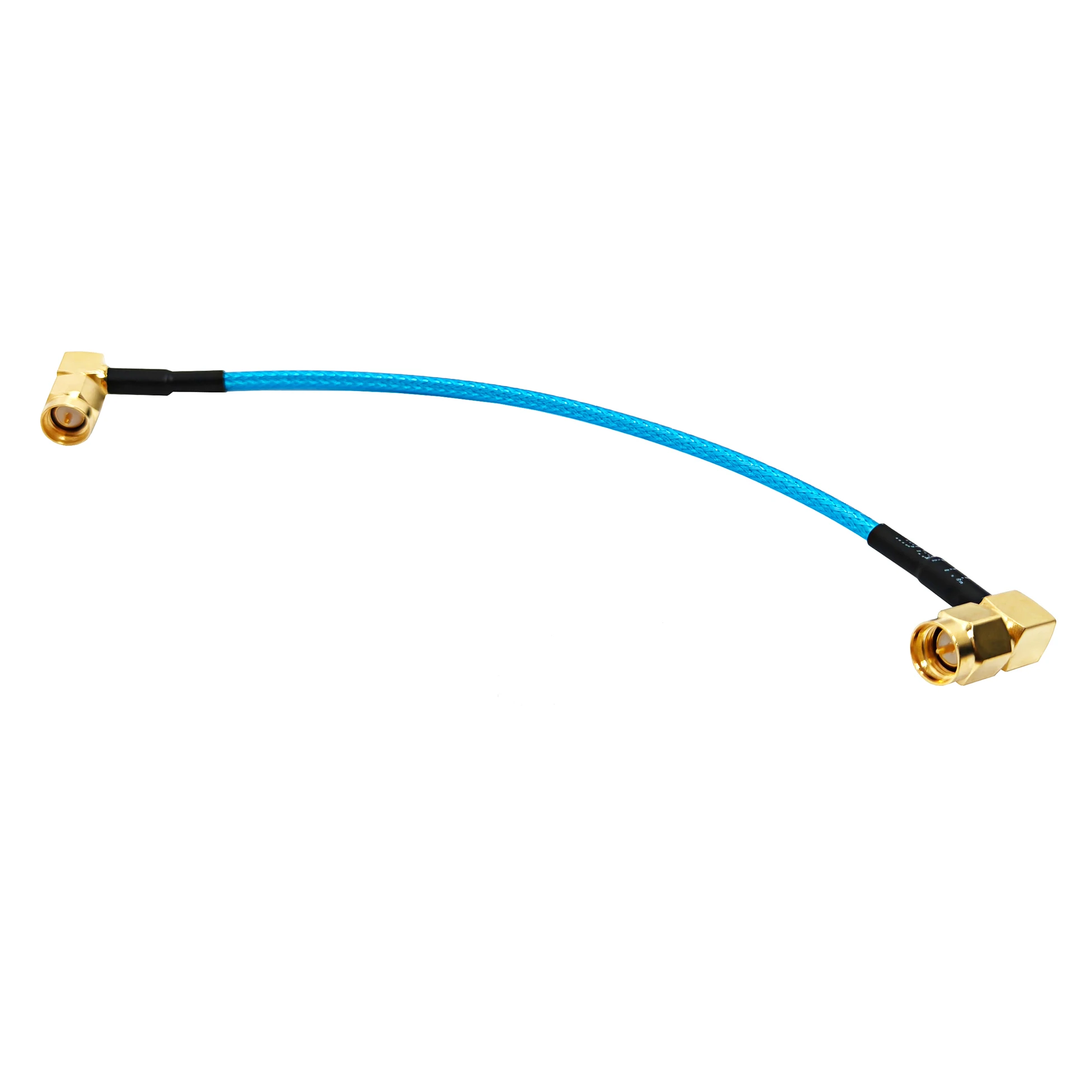 Câble de raccordement droit-à-droit SMA mâle RG316 bleu, 15 cm
