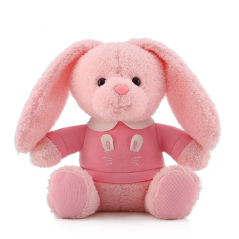Free Sample Spandex Sleep Pillow Plush Pink Funny Stuffed Teeth Pacifier Dress Monkey Rabbit Chew Baby Bunny Toy