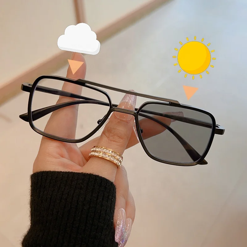 Hot Selling Metal Photochromic Pilot Glasses Frame Men Women
