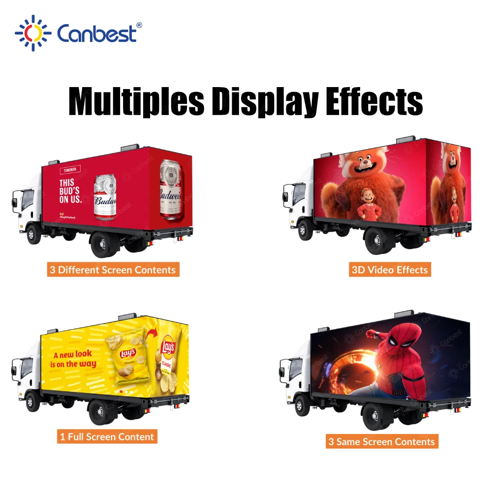 Large HD Digital Billboard Sign Mobile Truck Full Color Smd P4 Advertising Outdoor Led Display Screen Prices