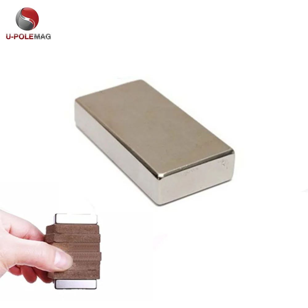 Coating Permanent Block Magnet Bending Welding Gold 60x30x20mm N52 Big Rectangular Neodymium Magnet N35 Grade N42 Model Number