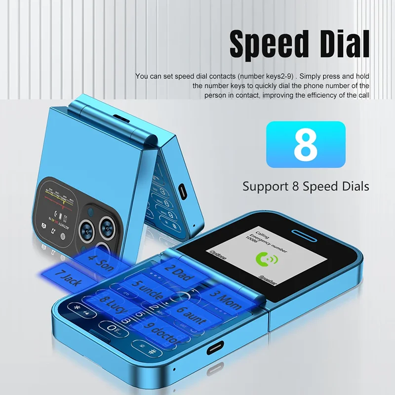 F15ミニGSM2SIMカードリアカメラブラックリストマジックボイスコール