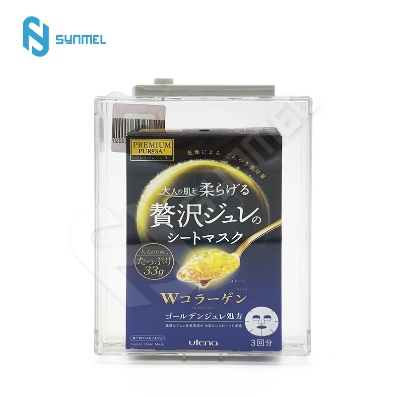 Synmel EAS Acrylic Security Display Box with Magnetic Lock Safer DVD Protection and Security Box