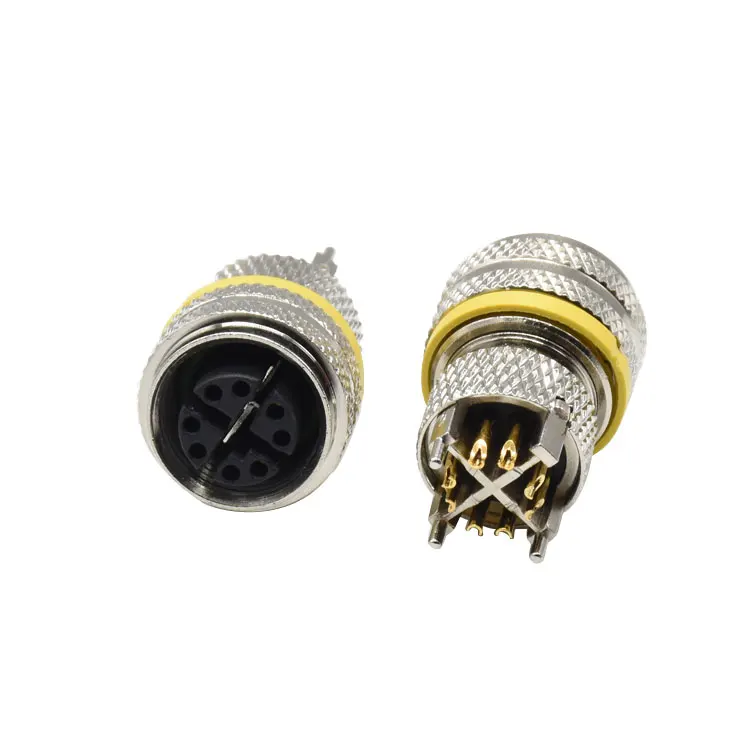 M12 X Code Connector 8 Pin Female Plugs waterproof Electronic Moldable Male Plugs M12 Connector
