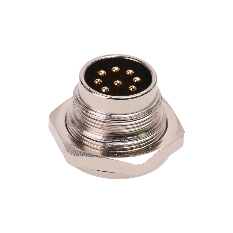 IP67 Copper PA66 M16 Circular Connector Panel Mount Solder 8 Pin CuZn