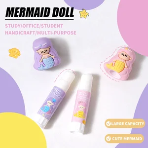 Cute Mermaid Solid Glue: for Students (Stationery), School Gifts, DIY Crafts & Office Use