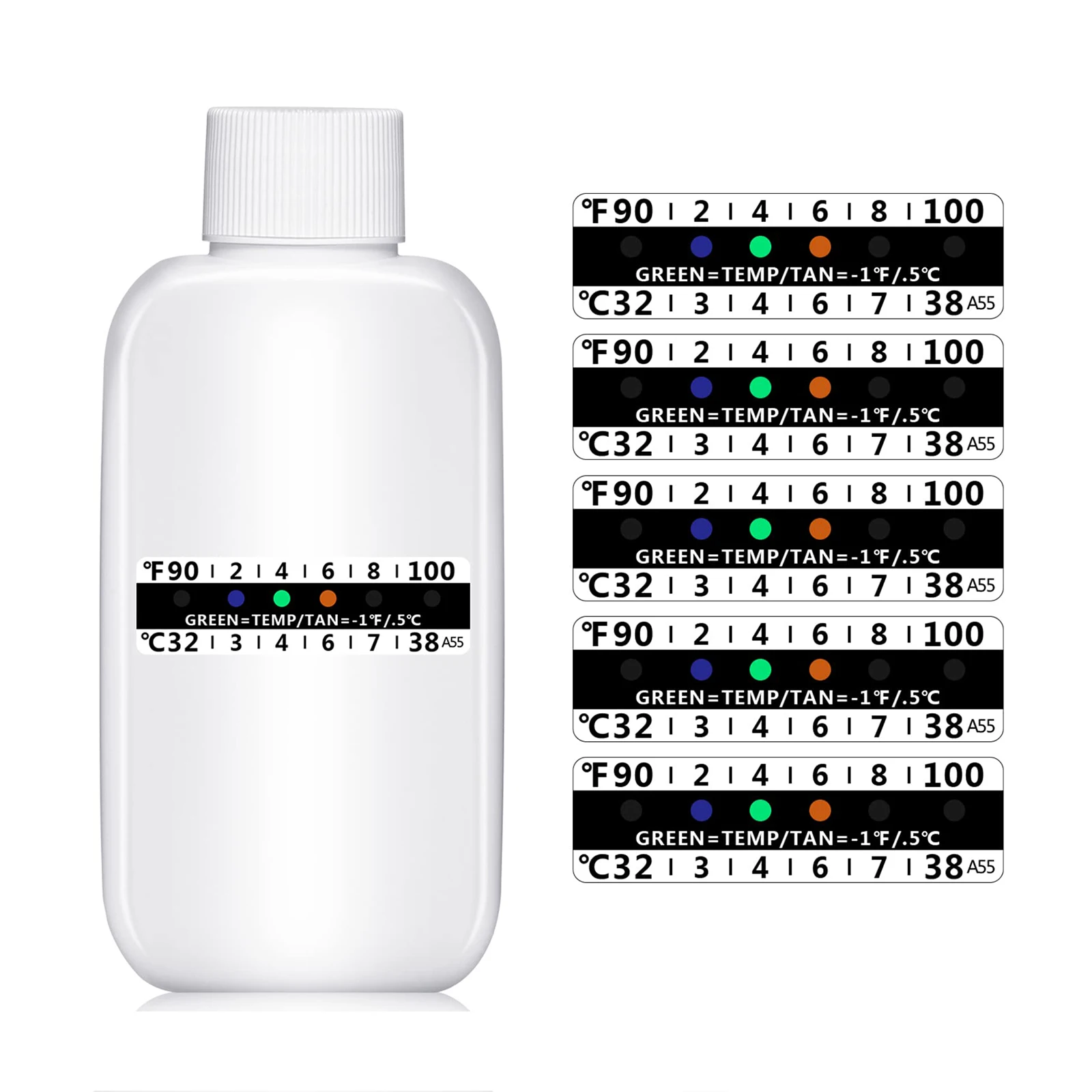 High Quality Custom Urine Testing Adhesive Lcd Strip Thermometer for Bottle