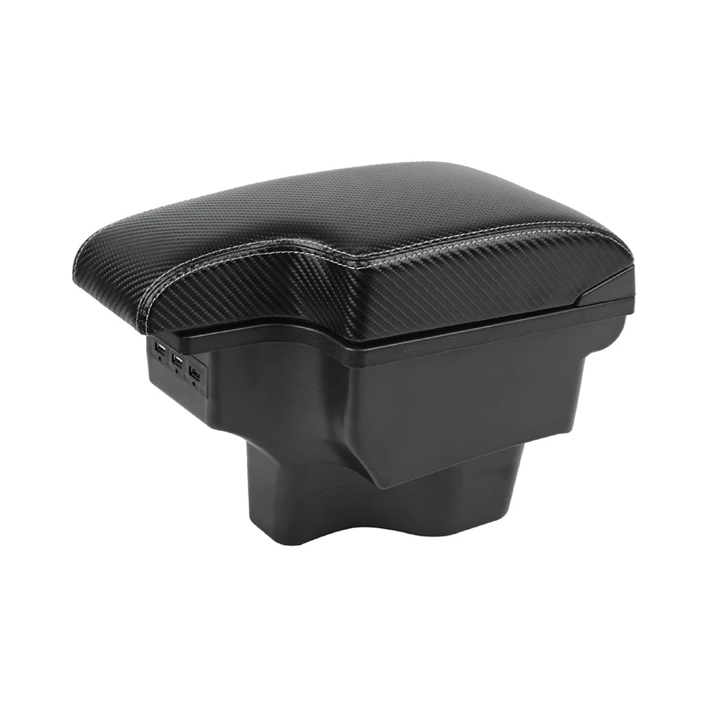 Armrest Box Double-layer Belt 3usb Car Universal Central Armrest Storage Box for Yuexiang