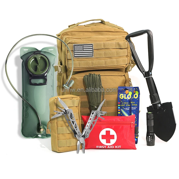 Outdoor Camping Survival Backpack - Emergency First Aid Kit