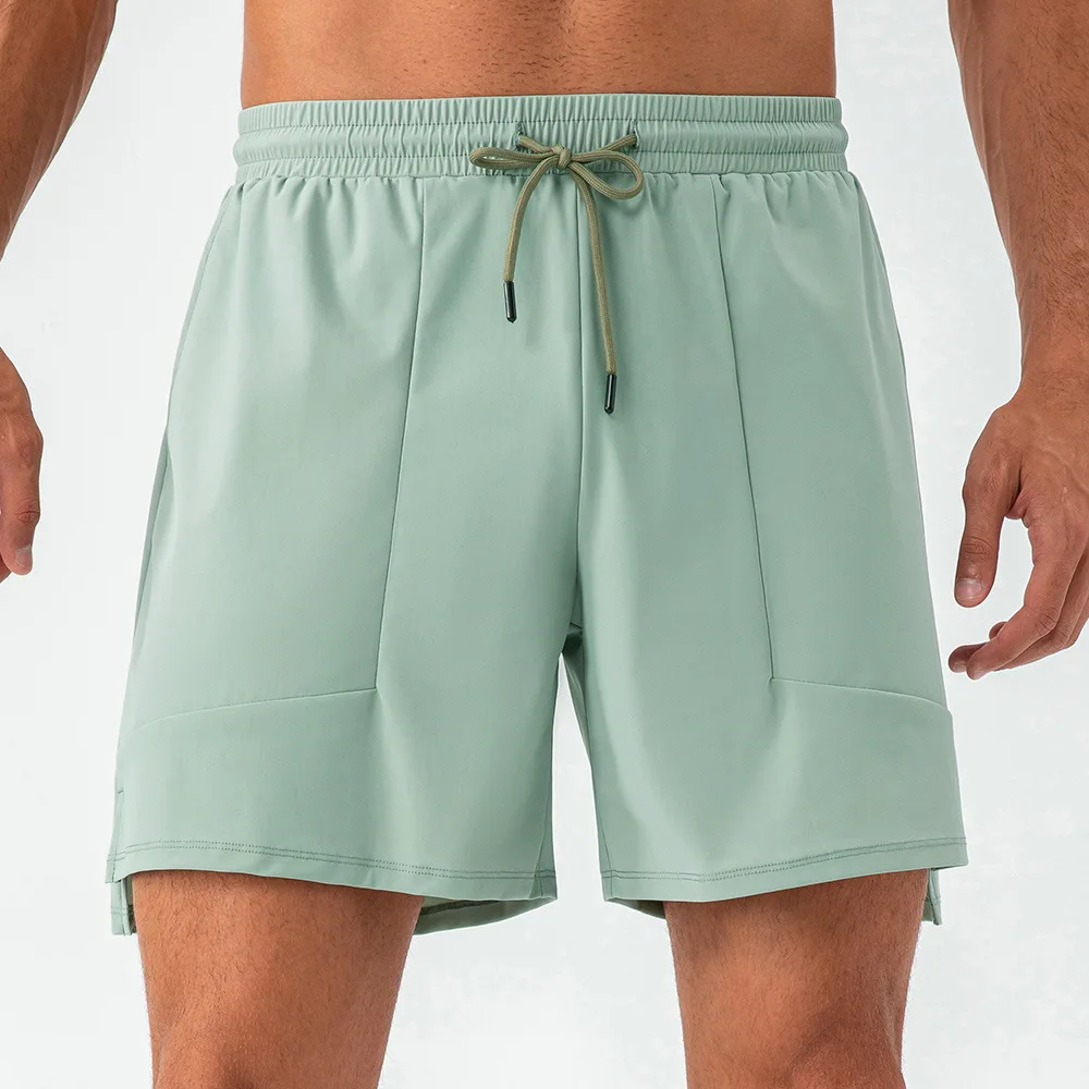Pantaloncini sportivi da palestra per uomo, personalizzati, ad asciugatura rapida, in nylon, spandex, allenamento per corsa, atletico, tasche ad anello per asciugamano Fiess424_voghion.com