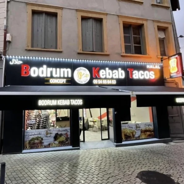 Custom 3D Front Lighting Led Channel Letter Logo Signs for Restaurant Pizza Kebab Store Front Signs